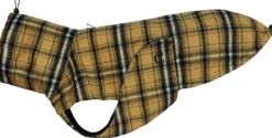 Cloud7 Dog Rain Coat Glasgow Plaid koiran takki, koot 3-5, Yellow| Sadetakit
