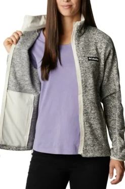 Columbia Hupparit, Fleecet Ja Välipaidat^Sweater Weather Full Zip naisten fleecetakki, Chalk Heather