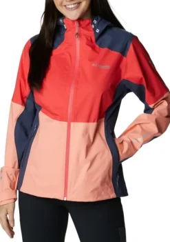 Columbia Kuori- Ja Sadetakit^Titan Pass 2.5L Shell naisten kuoritakki, Red Hibiscus