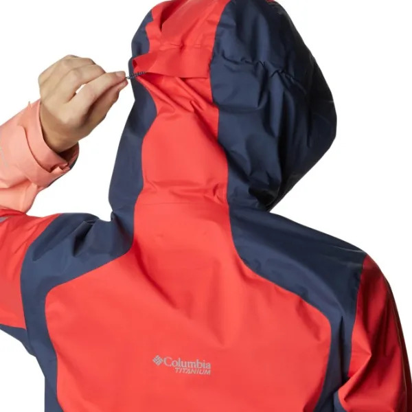 Columbia Kuori- Ja Sadetakit^Titan Pass 2.5L Shell naisten kuoritakki, Red Hibiscus