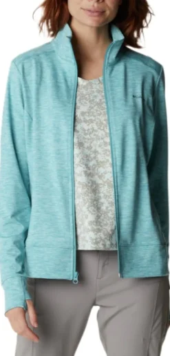 Columbia Hupparit, Fleecet Ja Välipaidat^Weekend Adventure Full Zip naisten pitkähihainen, vaaleansininen
