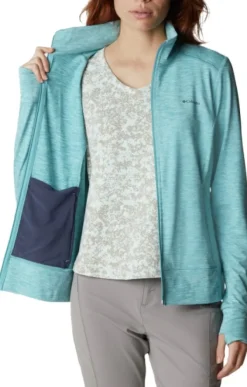 Columbia Hupparit, Fleecet Ja Välipaidat^Weekend Adventure Full Zip naisten pitkähihainen, vaaleansininen