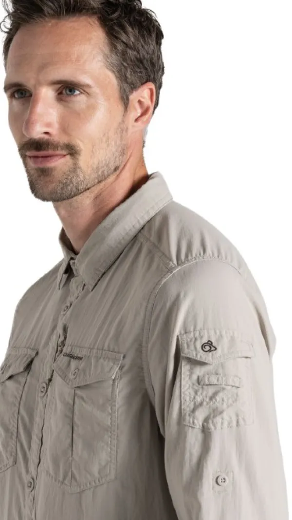 Craghoppers Hyönteissuojatut Vaatteet^NosiLife Adventure III LS Shirt paita, Parchment