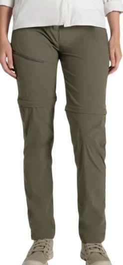 Craghoppers NosiLife Pro Convertible Trouser III naisten katkolahjehousut, Wild Olive| Shortsit