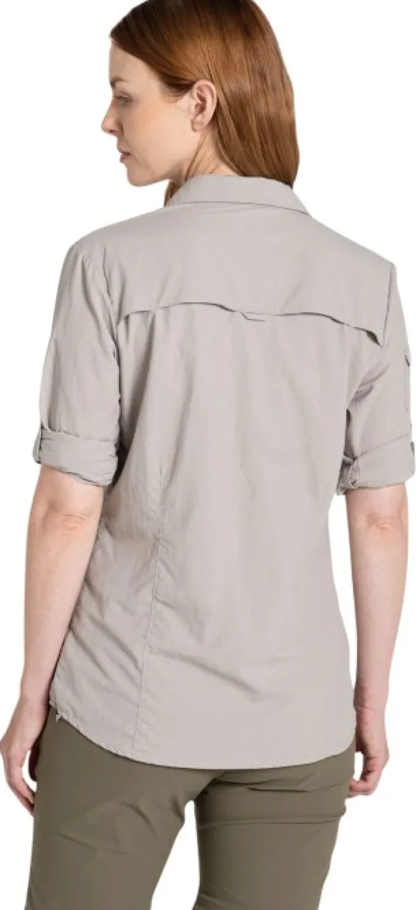 Craghoppers W's NosiLife Adventure Long Sleeved Shirt III Soft Mushroom| Hyönteissuojatut Vaatteet