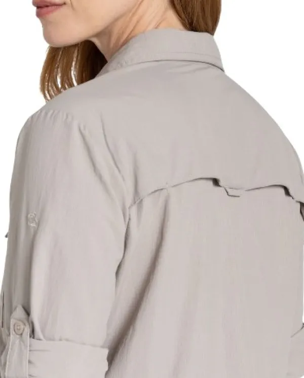 Craghoppers W's NosiLife Adventure Long Sleeved Shirt III Soft Mushroom| Hyönteissuojatut Vaatteet
