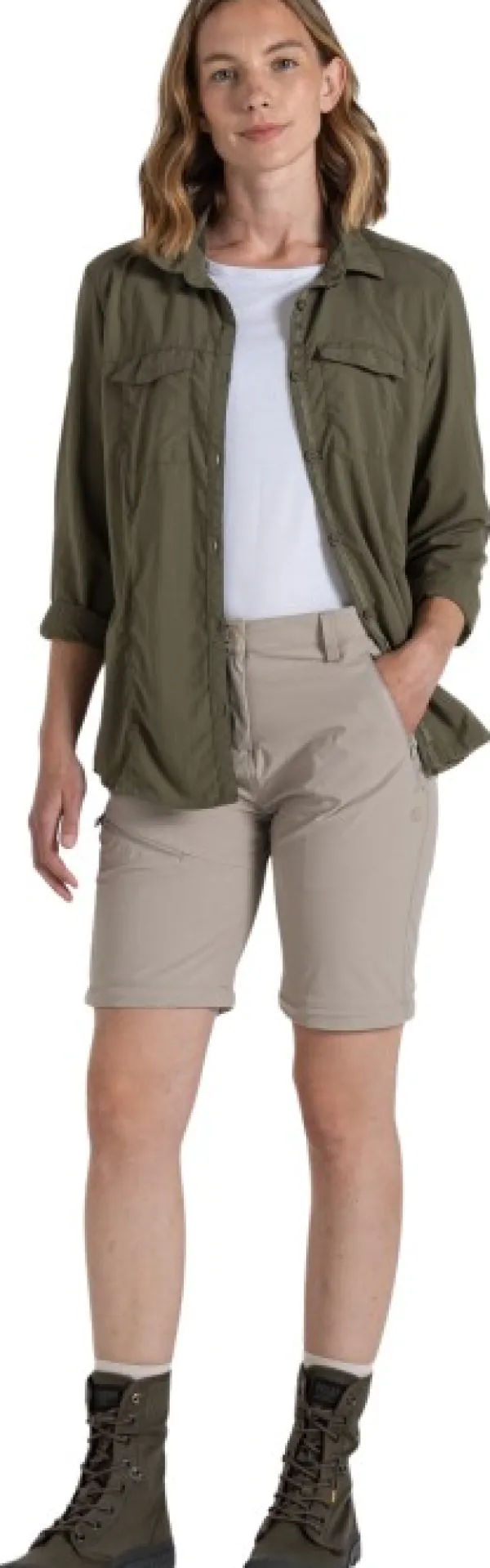 Craghoppers W's NosiLife Pro Convertible Trouser III Soft Mushroom| Hyönteissuojatut Vaatteet