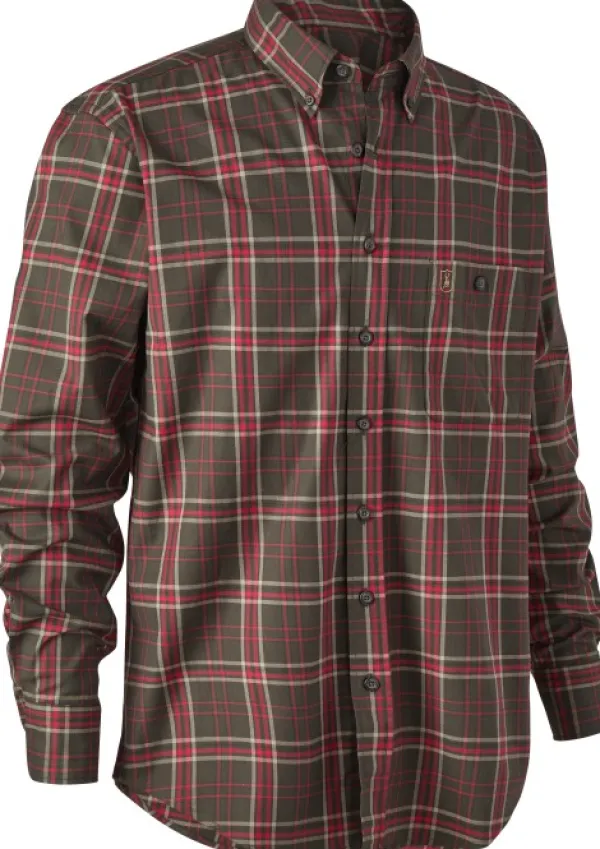 Deerhunter Metsästyspaidat^Eli Shirt kauluspaita, vihreä/punainen
