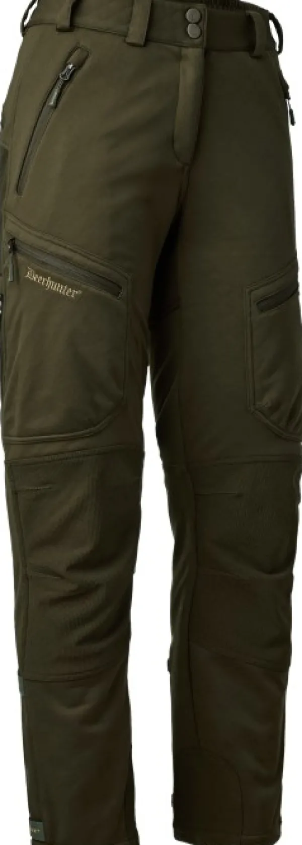 Deerhunter Metsästyshousut/Softshellhousut Ja Tuulenpitävät Housut^Excape Softshell Trousers naisten metsästyshousut, Art Green