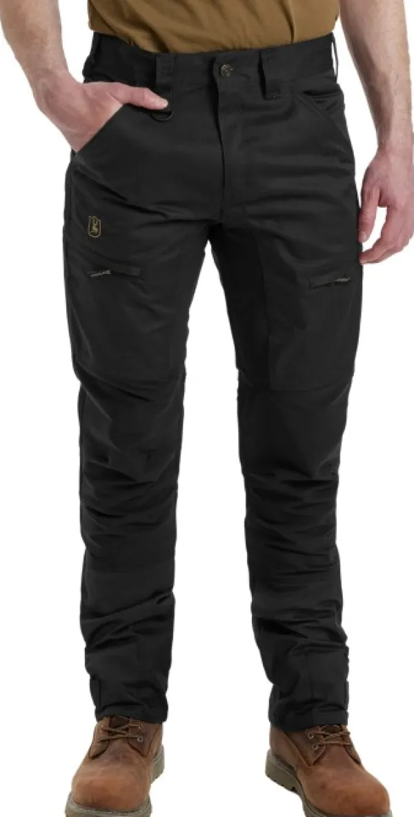 Deerhunter Rogaland Stretch Trousers joustavat ulkoiluhousut, musta| Retkeilyhousut