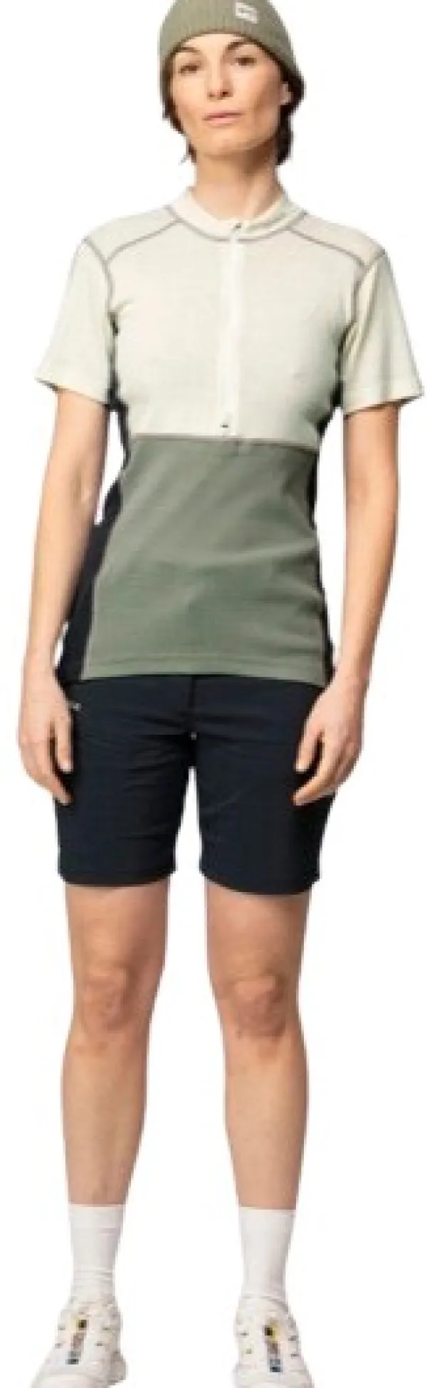 Devold Kerrastopaidat^Lauparen Merino 190 Zip Tee Woman Raw White/Fog/Ink