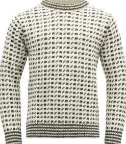 Devold Pitkähihaiset Paidat^Original Islender Crew Neck Unisex Offwhite/Anthracite