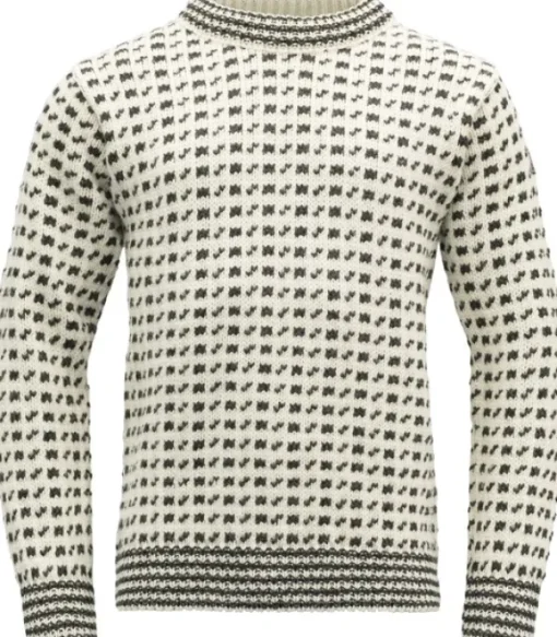 Devold Pitkähihaiset Paidat^Original Islender Crew Neck Unisex Offwhite/Anthracite