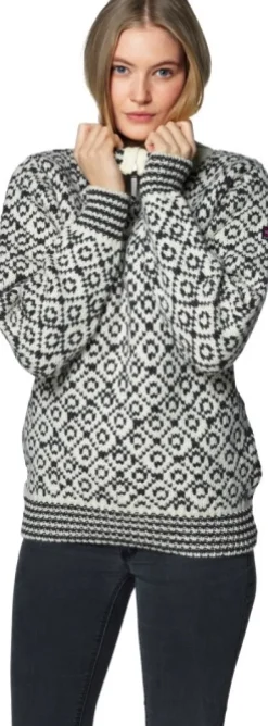 Devold Hupparit, Fleecet Ja Välipaidat^Svalbard Sweater Zip Neck Unisex Off White/Anthracite