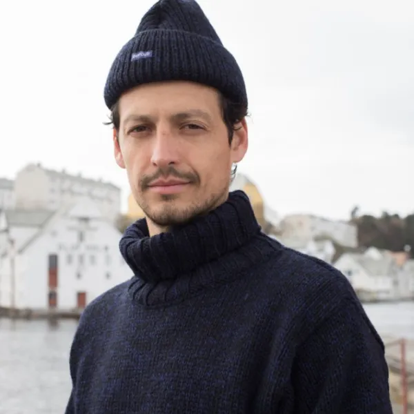 Devold Unisex Nansen Sweater High Neck villapusero, tummansininen| Villapaidat