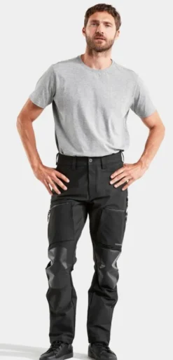 Didriksons Retkeilyhousut^Isac -tekniset ulkoiluhousut, unisex, musta