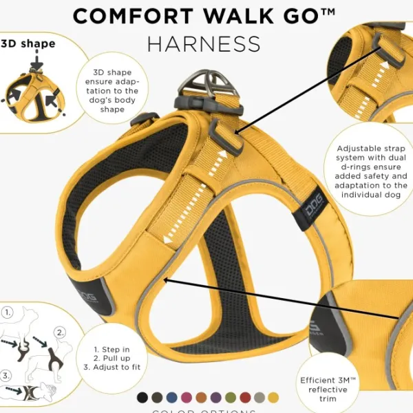 DOG Copenhagen Valjaat^Comfort Walk Go Harness Lemon M