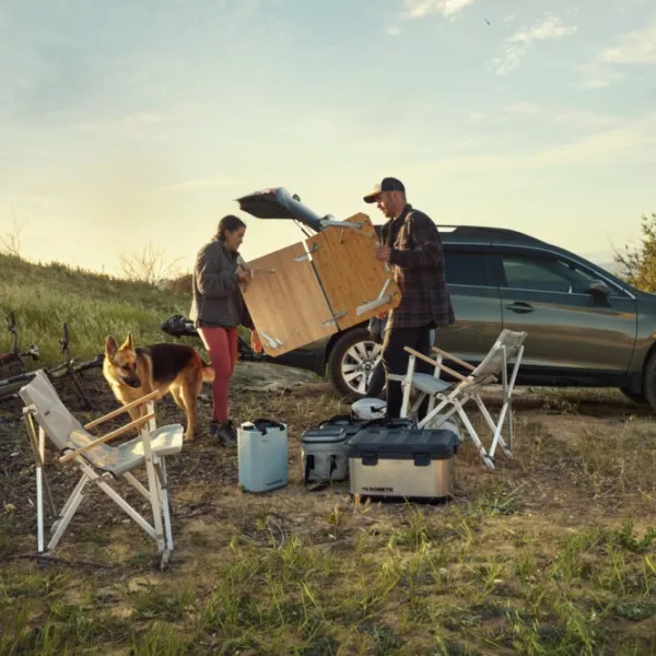 Dometic Compact Camp Table Bamboo taitettava retkipöytä| Retkituolit, -pöydät Ja Istuinalustat