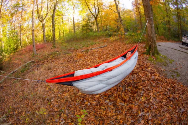 Eno Hammock Eno Blaze UnderQuilt lämmin alushuopa, harmaavalkoinen| Riippumatot