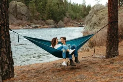 Eno Hammock Eno DoubleNest Bluesign kahden hengen riippumatto, tummanharmaa/musta| Riippumatot