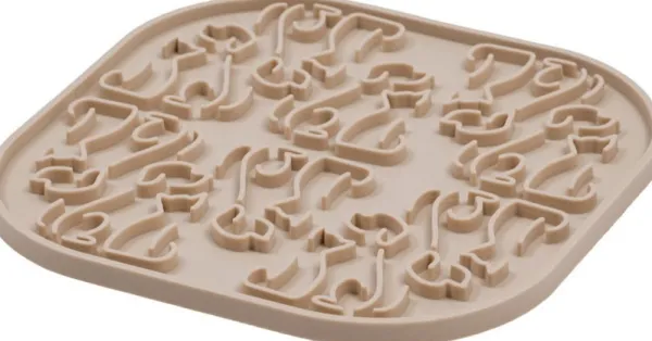 Fiboo Aktivointilelut^Lollipop ruokamatto, 19 cm, beige