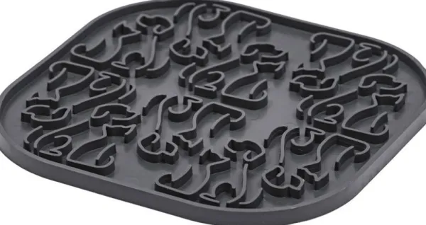 Fiboo Aktivointilelut^Lollipop ruokamatto, 19 cm, harmaa