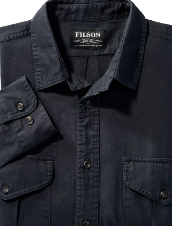 Filson Lightweight Alaskan Guide Shirt flanellipaita, sinimusta| Flanelli- Ja Kauluspaidat