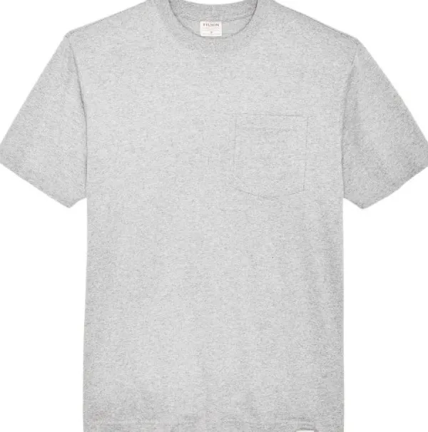 Filson M's S/S Frontier Solid T-Shirt Heather Gray| T-paidat Ja Pikeepaidat