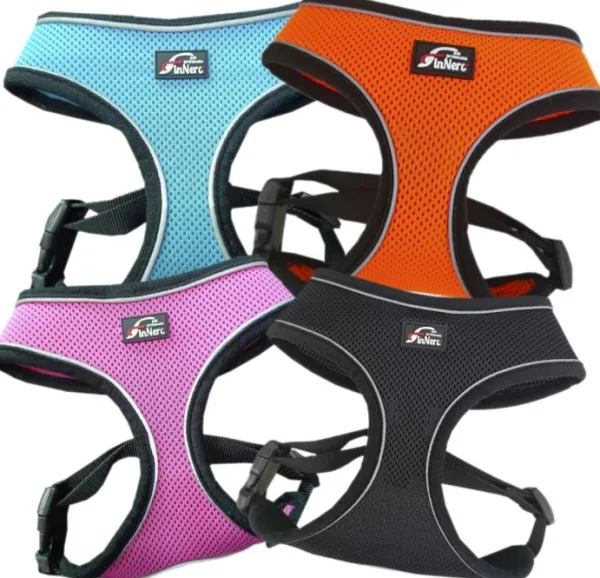 FinNero Valjaat^LIGHT Reflective Harness Pink L