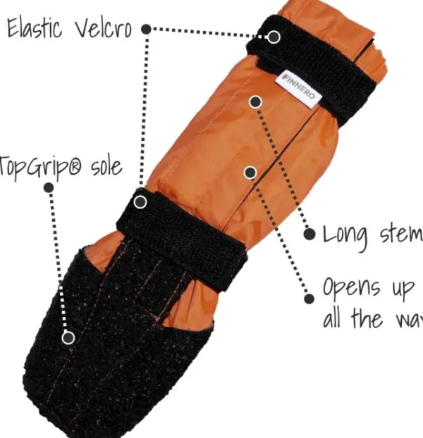 FinNero Koiran Tossut^SULO tossut, XS-S, 2kpl, oranssi