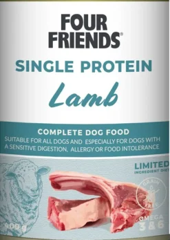 Four Friends Lamb koiran märkäruoka lammas, 400 g| Koiran Märkäruoka