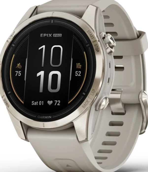Garmin Äly- Ja Urheilukellot^EPIX PRO (G2) 42mm Sapphire Soft Gold with Light Sand Band