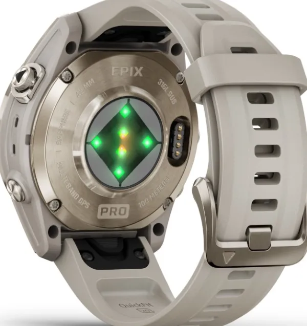 Garmin Äly- Ja Urheilukellot^EPIX PRO (G2) 42mm Sapphire Soft Gold with Light Sand Band