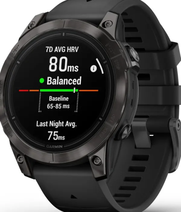 Garmin EPIX PRO (G2) 47mm Sapphire Carbon Grey DLC Titanium with Black Band| Äly- Ja Urheilukellot