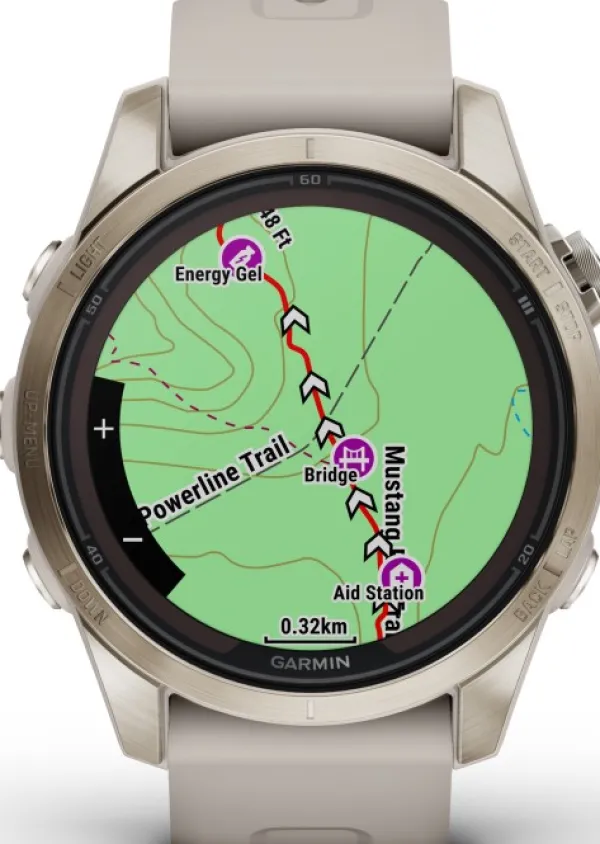 Garmin Fenix 7S Pro Sapphire Solar Soft Gold with Light Sand Band| Äly- Ja Urheilukellot