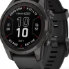 Garmin Fenix 7S Pro Sapphire Solar Carbon Grey DLC Titanium with Black Band| Äly- Ja Urheilukellot