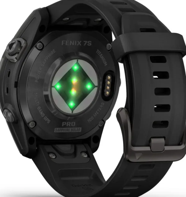Garmin Fenix 7S Pro Sapphire Solar Carbon Grey DLC Titanium with Black Band| Äly- Ja Urheilukellot