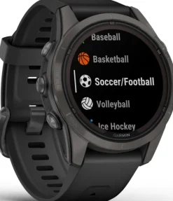 Garmin Fenix 7S Pro Sapphire Solar Carbon Grey DLC Titanium with Black Band| Äly- Ja Urheilukellot