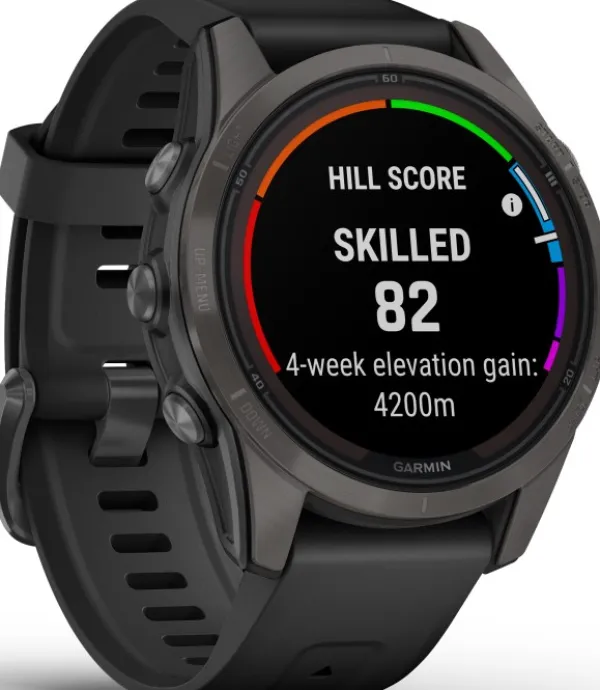 Garmin Fenix 7S Pro Sapphire Solar Carbon Grey DLC Titanium with Black Band| Äly- Ja Urheilukellot