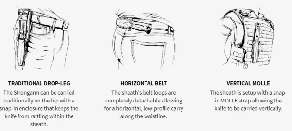 Gerber Metsästyspuukot^Strongarm Fixed Black Fine Edge GB
