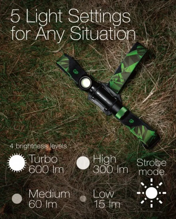 GP Lighting GP Discovery CHR35 otsavalaisin, 600 lm| Otsalamput