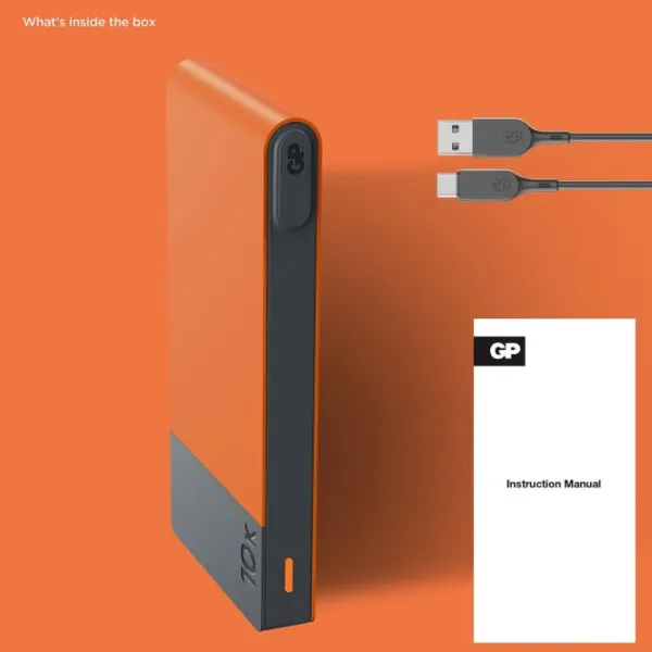 GP Batteries GP Powerbank M2 10000 mAh varavirtalähde, oranssi| Paristot, Laturit Ja Vara-akut