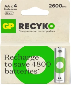 GP Batteries Paristot, Laturit Ja Vara-akut^GP Recyko AA-batteri 2600mAh 4-pack