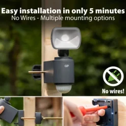 GP Lighting Muut Valaisimet^GP Safeguard RF3.1H Cordless Hybrid ulkovalaisin, 130 lm