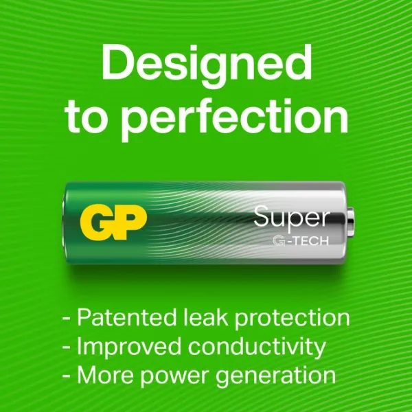 GP Batteries GP Super Alkaline AA-batteri, 15A/LR6, 4-pack| Paristot, Laturit Ja Vara-akut