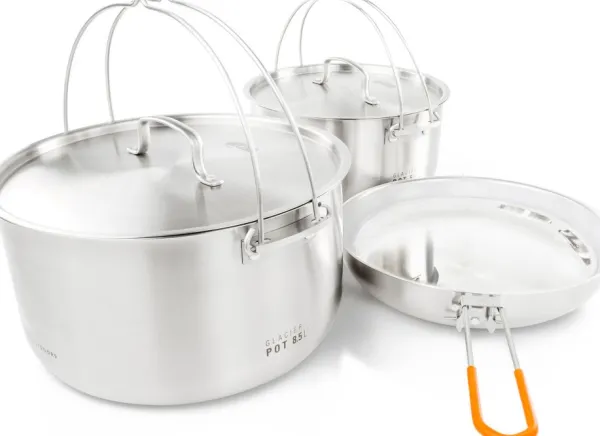 GSI Outdoors Keittoastiat Ja Kahvipannut^GSI Glacier Stainless Troop Cookset retkikeittiösetti