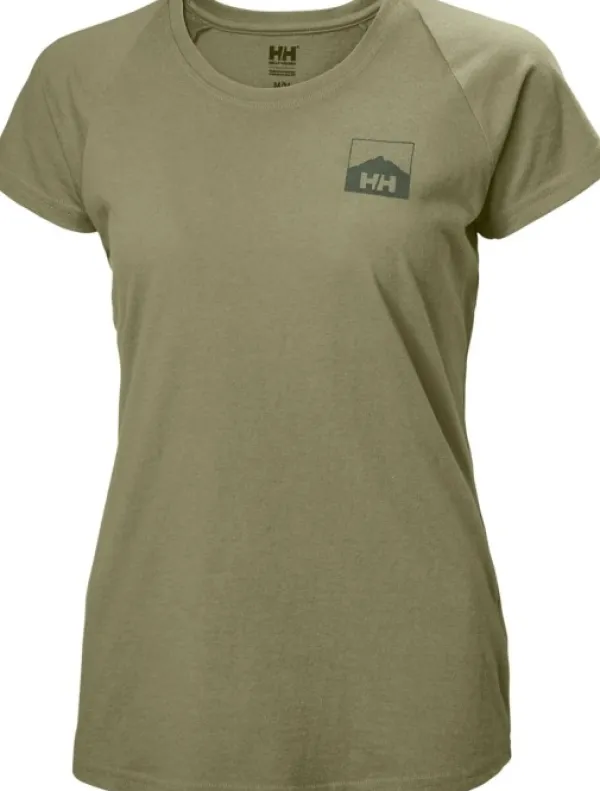 Helly Hansen Nord Graphic Drop naisten t-paita, vihreä| T-paidat Ja Pikeepaidat