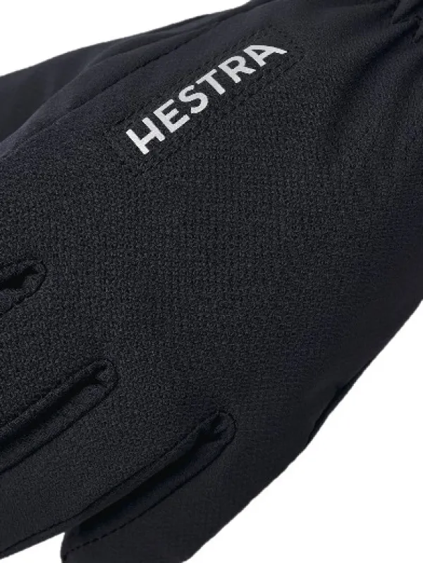 Hestra CZone Pluto Jr 5 finger lasten hanskat, musta| Lasten Asusteet