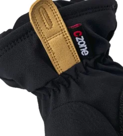 Hestra CZone Pluto Jr 5 finger lasten hanskat, musta| Lasten Asusteet