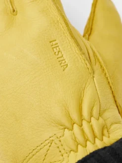 Hestra Käsineet/Hanskat^Deerskin Primaloft Rib nahkahanska, keltaruskea